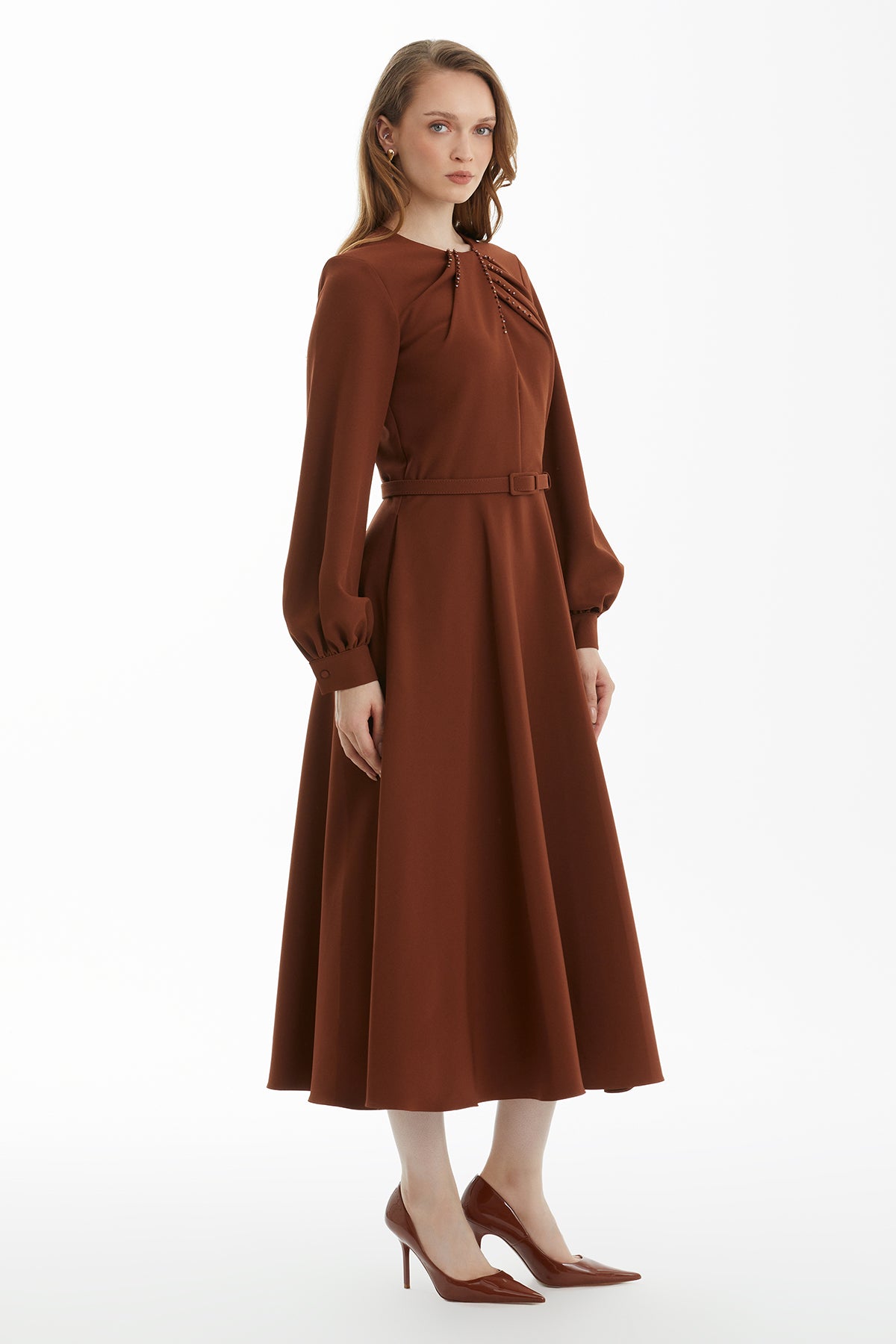Brown Midi Dress